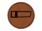 Saw Doodle Tool Construction Building Round Iron-On Engraved Faux Leather Patch Applique - 2.5"